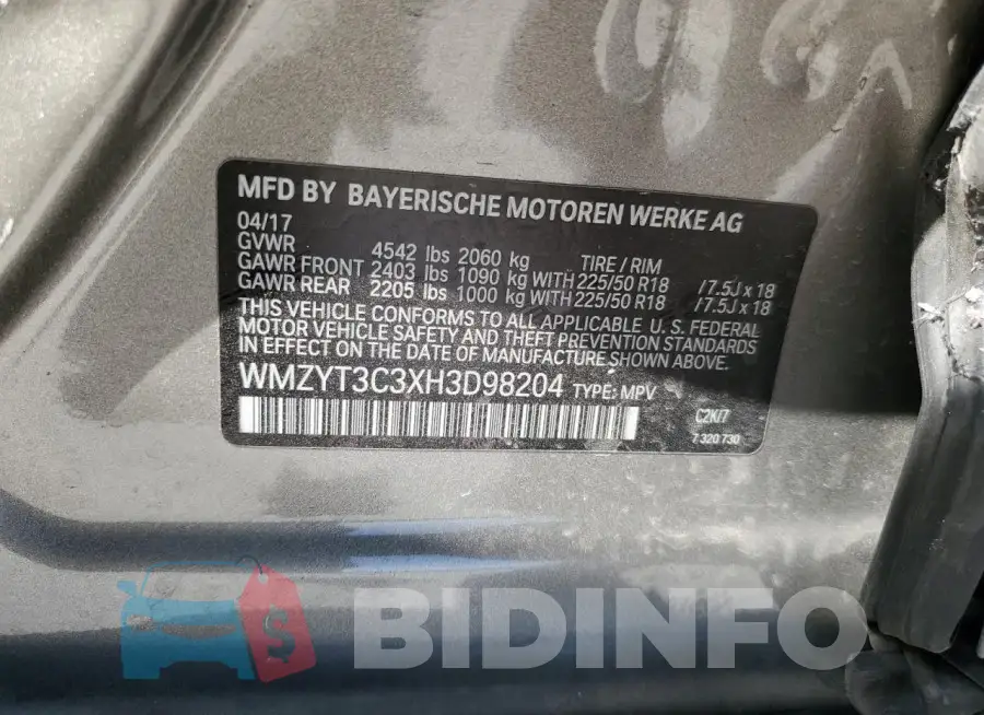 WMZYT3C3XH3D98204 Photo# 12