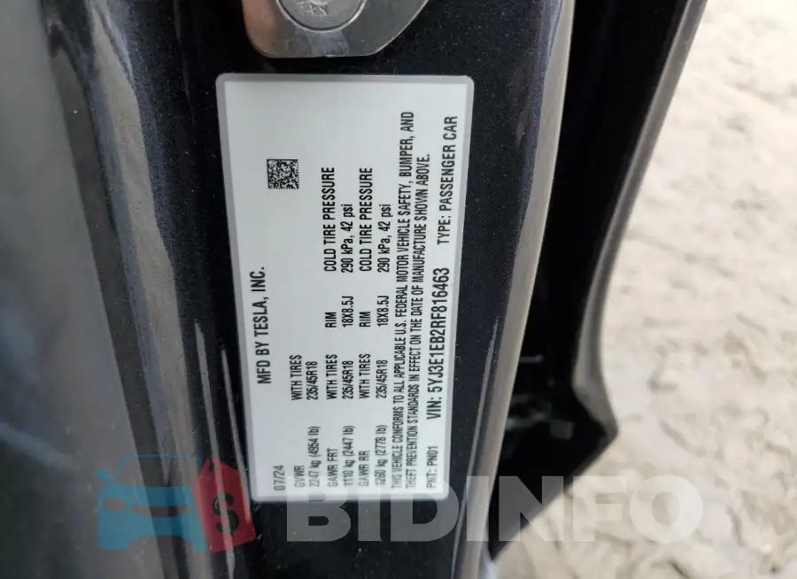 5YJ3E1EB2RF816463 Photo# 12