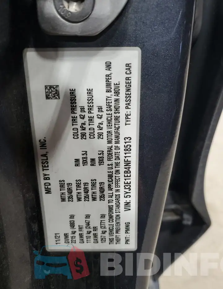 5YJ3E1EB4NF118513 Photo# 12