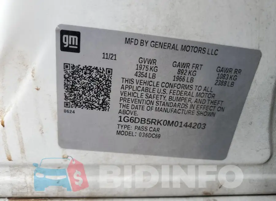 1G6DB5RK0M0144203 Photo# 12