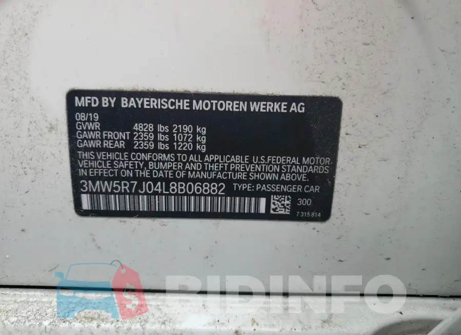3MW5R7J04L8B06882 Photo# 13