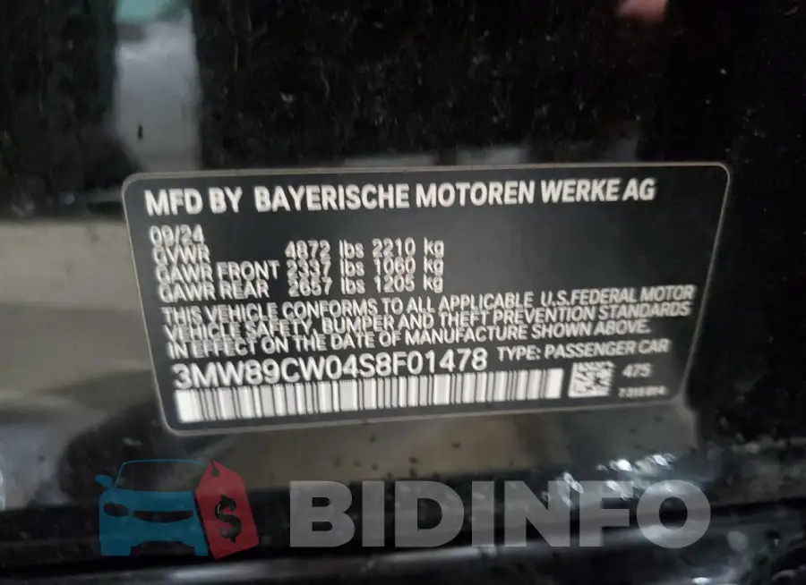 3MW89CW04S8F01478 Photo# 12
