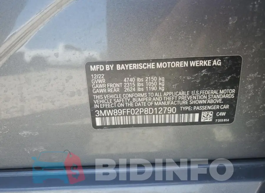 3MW89FF02P8D12790 Photo# 12