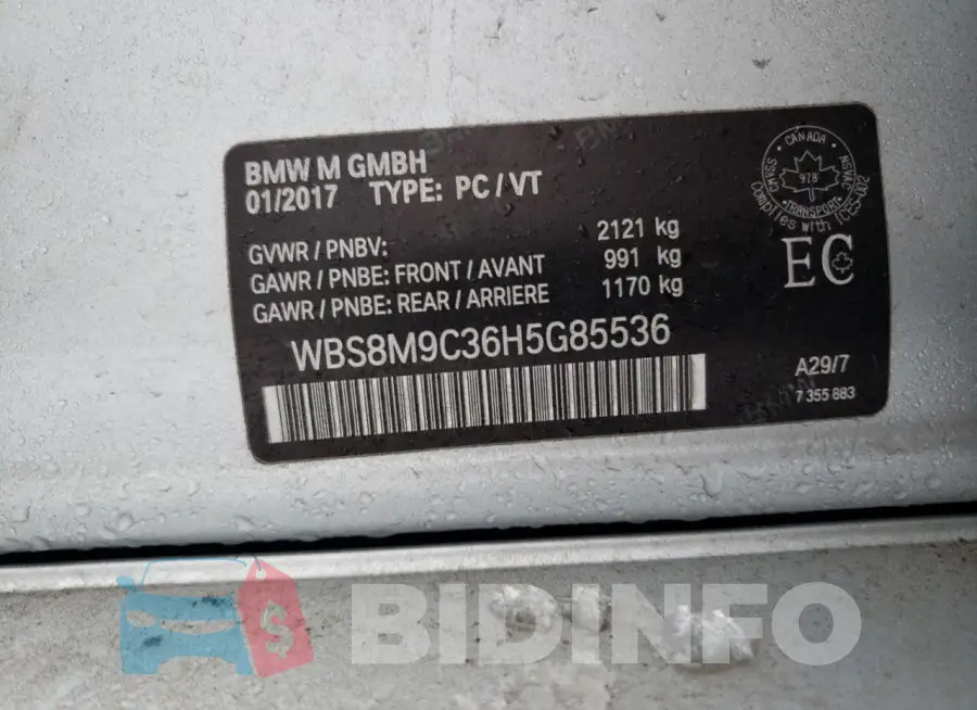 WBS8M9C36H5G85536 Photo# 12