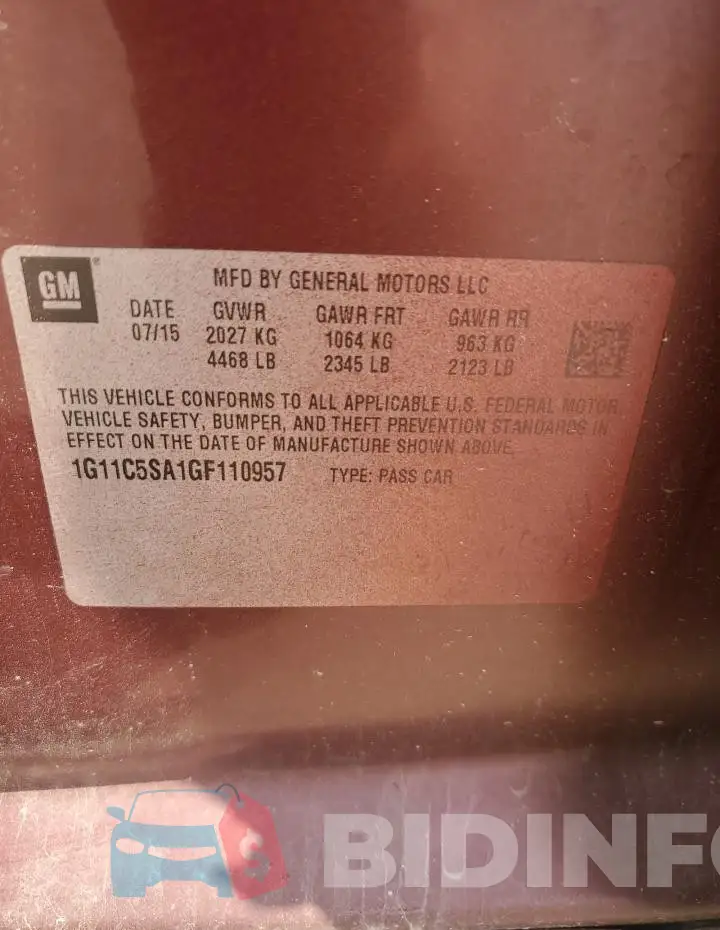 1G11C5SA1GF110957 Photo# 12