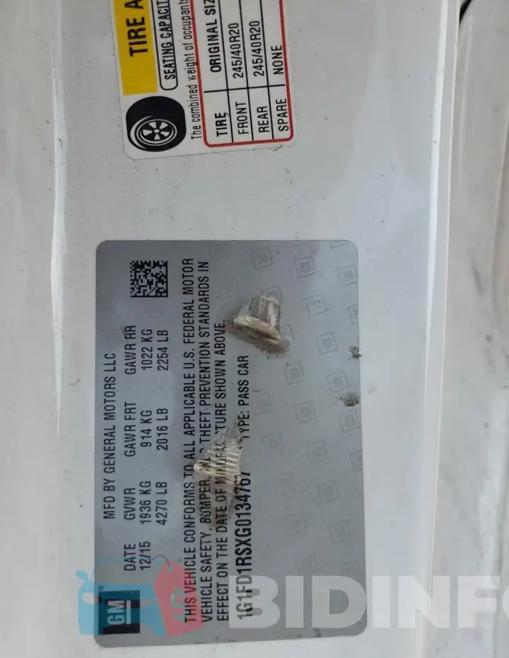 1G1FD1RSXG0134767 Photo# 12