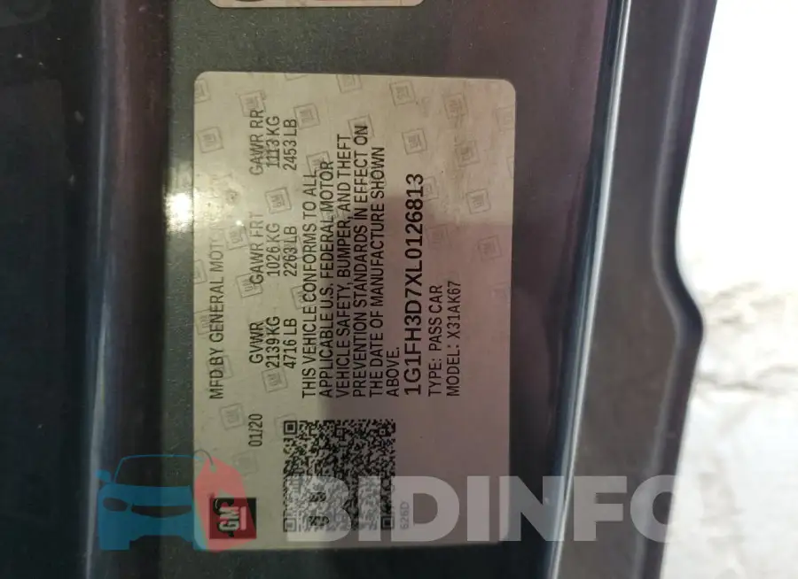 1G1FH3D7XL0126813 Photo# 12