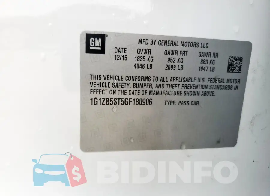 1G1ZB5ST5GF180906 Photo# 12