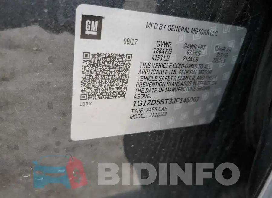 1G1ZD5ST3JF145007 Photo# 13