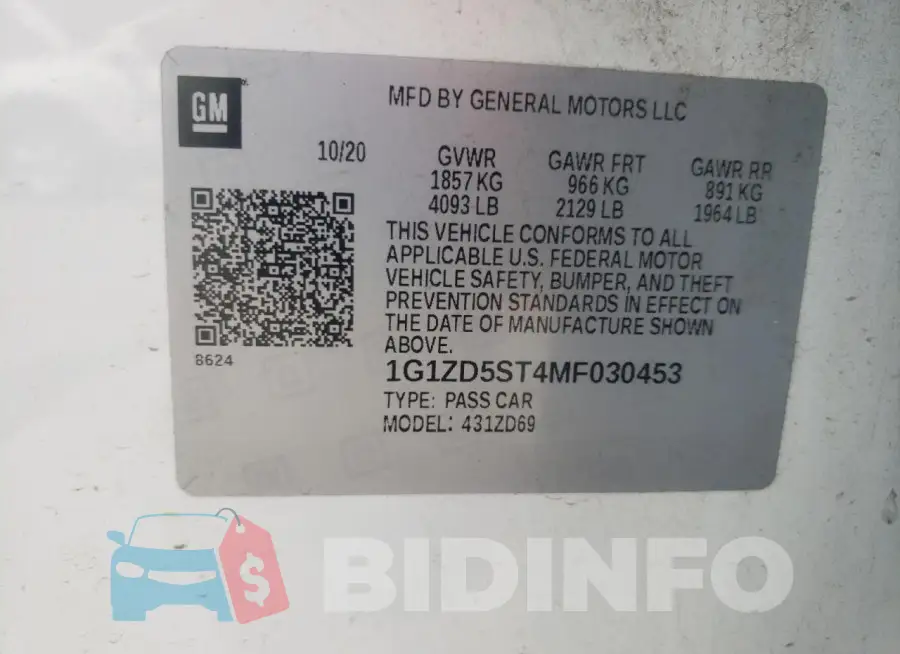 1G1ZD5ST4MF030453 Photo# 12