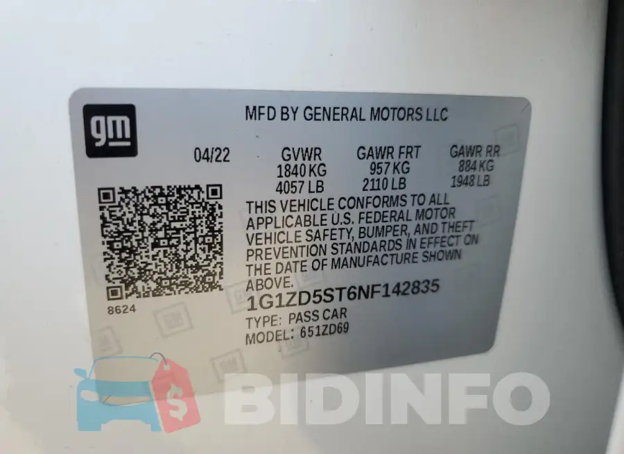 1G1ZD5ST6NF142835 Photo# 13