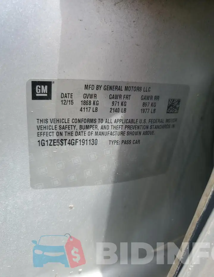 1G1ZE5ST4GF191130 Photo# 12