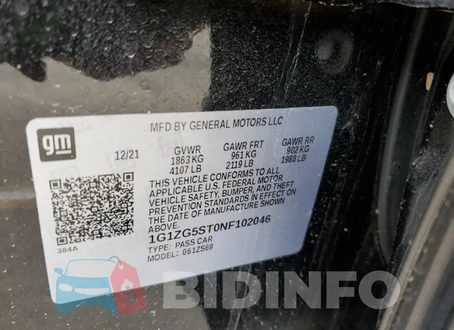 1G1ZG5ST0NF102046 Photo# 12