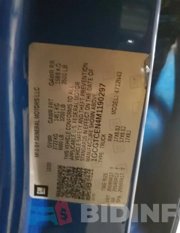 1GCGTCEN4M1190297 Photo# 12
