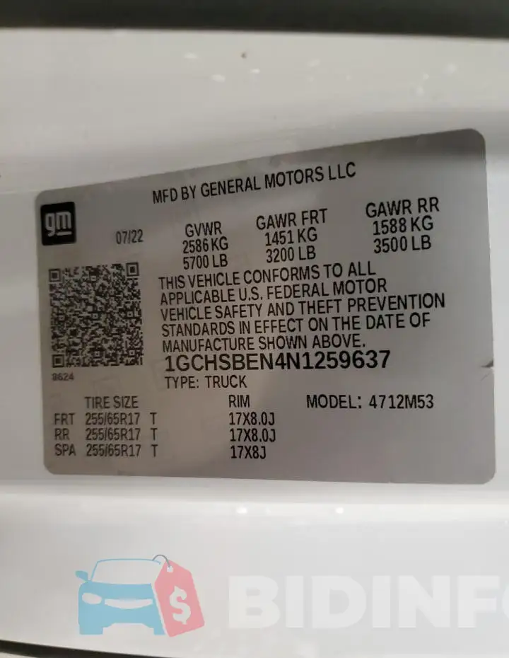 1GCHSBEN4N1259637 Photo# 12