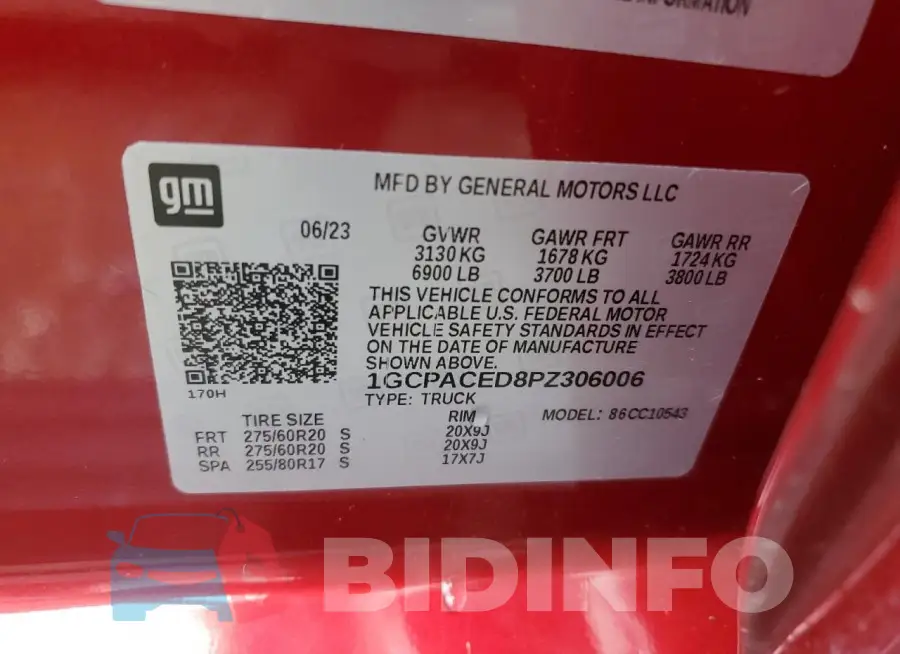 1GCPACED8PZ306006 Photo# 12
