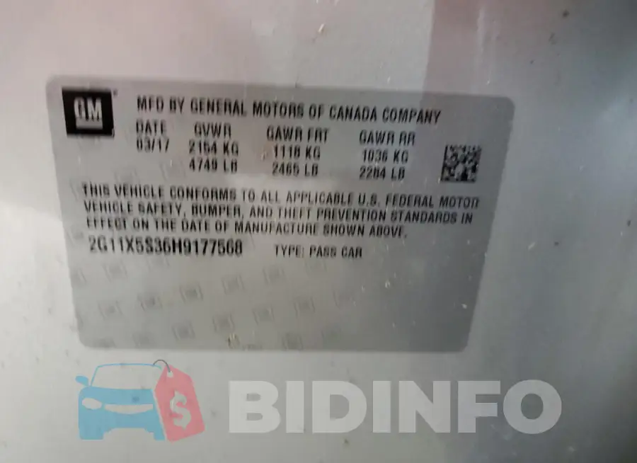 2G11X5S36H9177568 Photo# 12