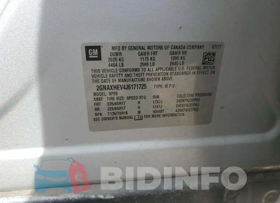 2GNAXHEV4J6171725 Photo# 12