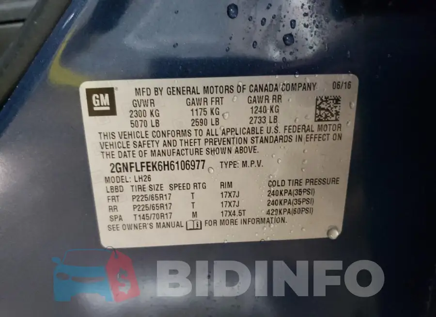 2GNFLFEK6H6106977 Photo# 12
