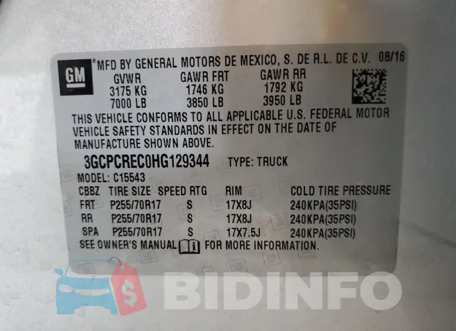 3GCPCREC0HG129344 Photo# 12