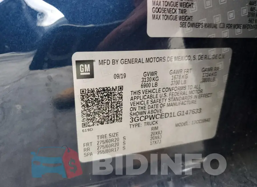 3GCPWCED1LG147633 Photo# 12