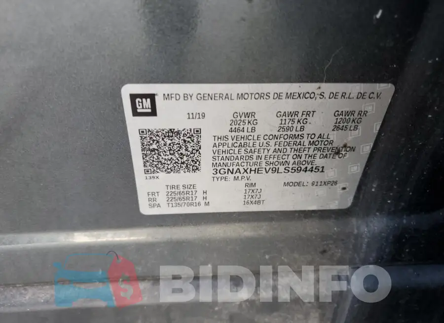 3GNAXHEV9LS594451 Photo# 13
