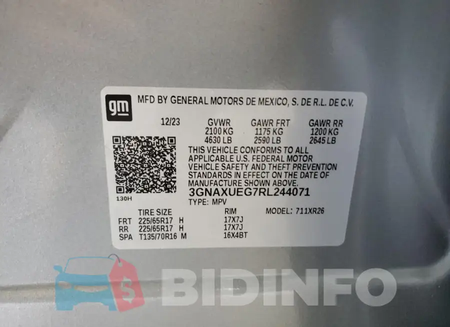 3GNAXUEG7RL244071 Photo# 14