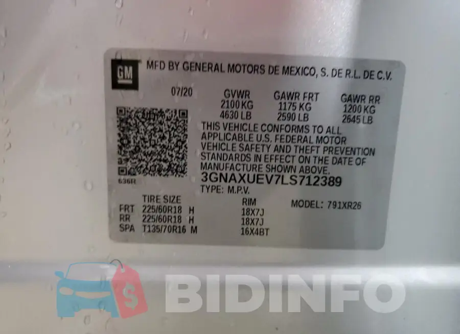 3GNAXUEV7LS712389 Photo# 14