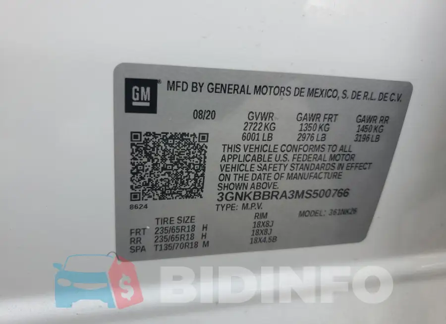 3GNKBBRA3MS500766 Photo# 12