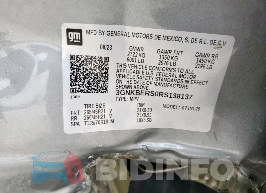 3GNKBERS0RS138137 Photo# 14