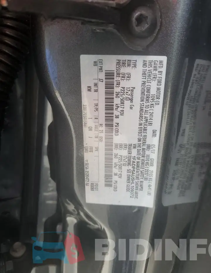 1FADP5AU5HL109372 Photo# 12