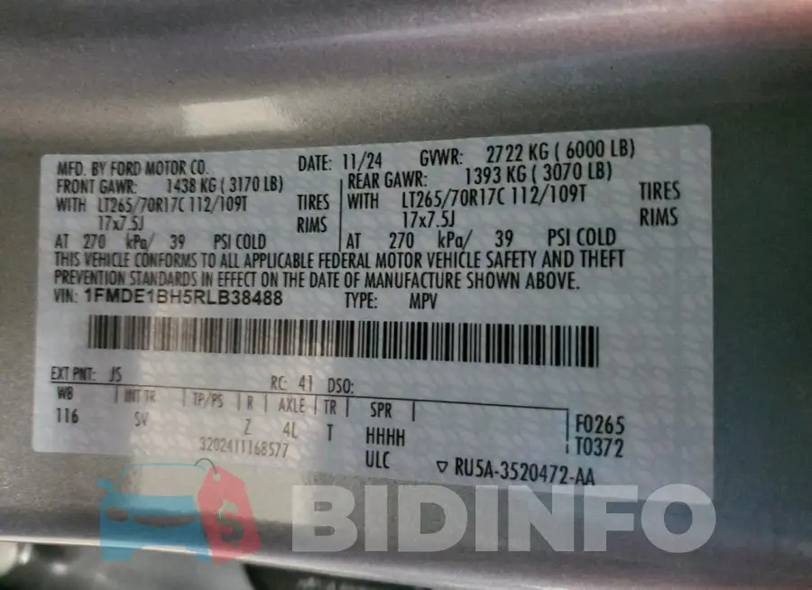 1FMDE1BH5RLB38488 Photo# 13