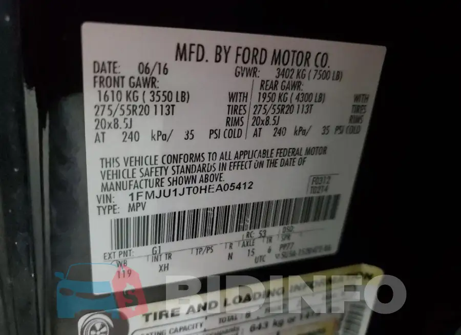 1FMJU1JT0HEA05412 Photo# 13
