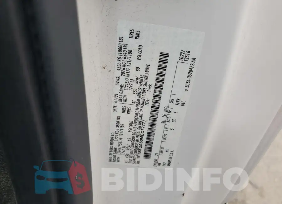 1FTBF2A60MEC77777 Photo# 12
