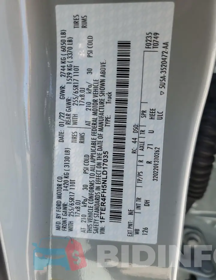 1FTER4FH5NLD17035 Photo# 12