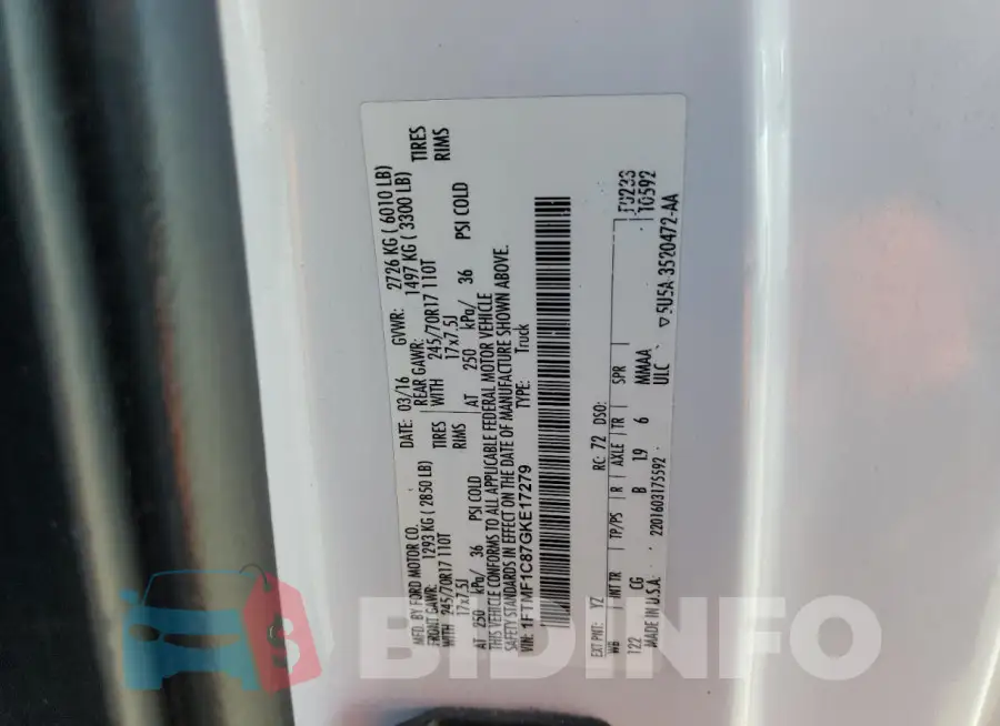 1FTMF1C87GKE17279 Photo# 13