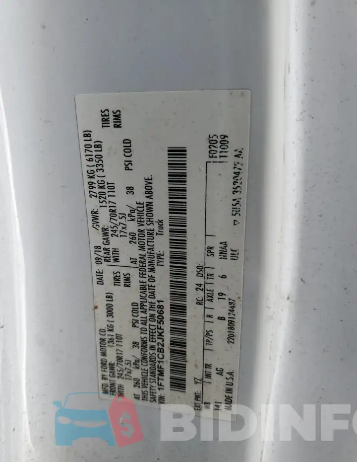 1FTMF1CB2JKF50681 Photo# 13