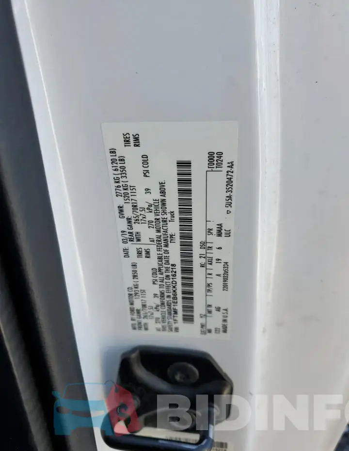 1FTMF1EB6KKD16218 Photo# 12