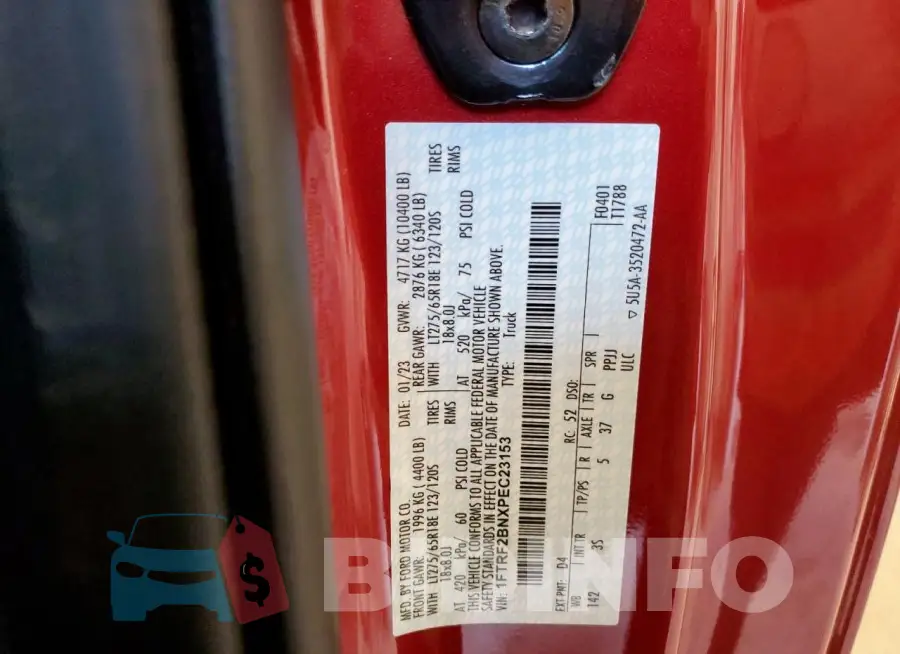 1FTRF2BNXPEC23153 Photo# 12