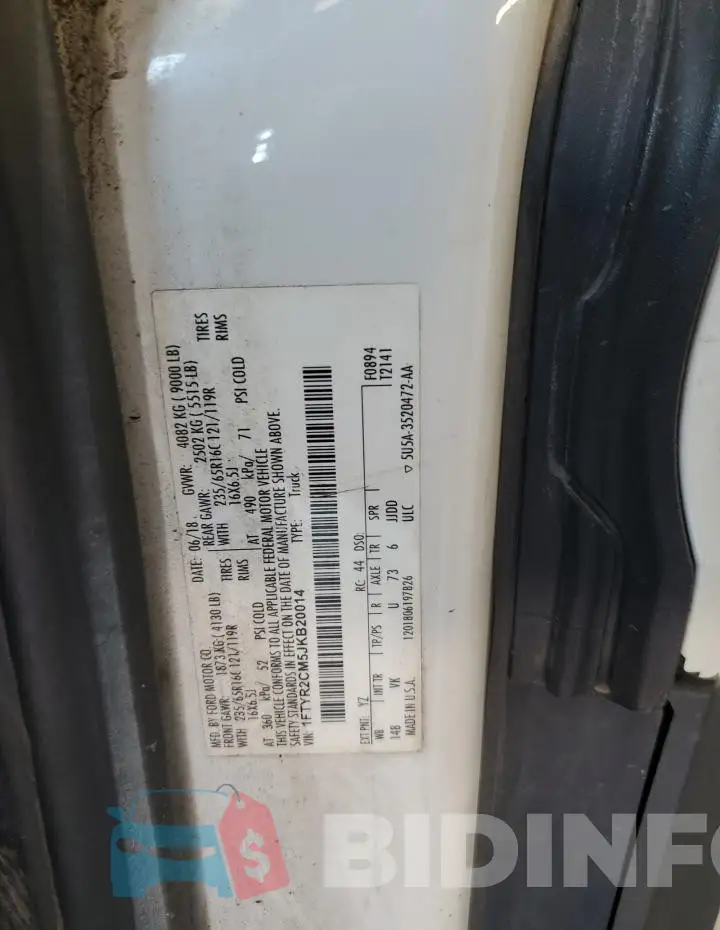 1FTYR2CM5JKB20014 Photo# 13