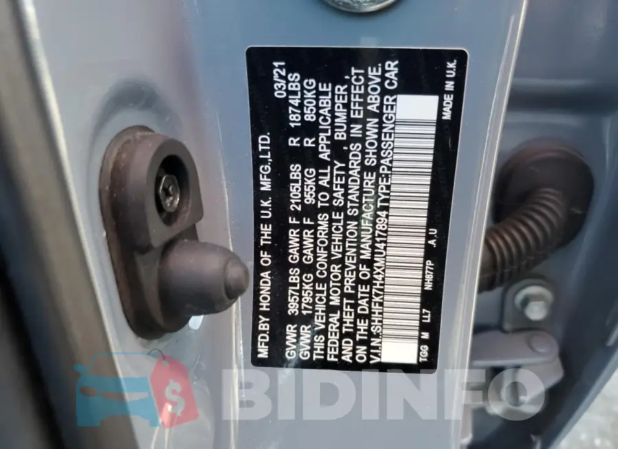 SHHFK7H4XMU417894 Photo# 12