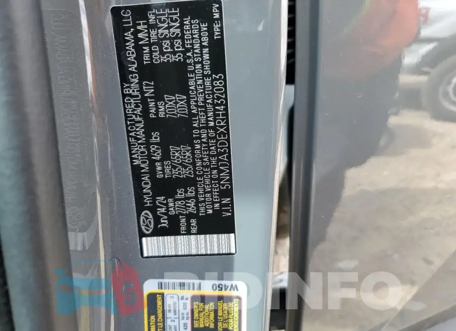 5NMJA3DEXRH432083 Photo# 14