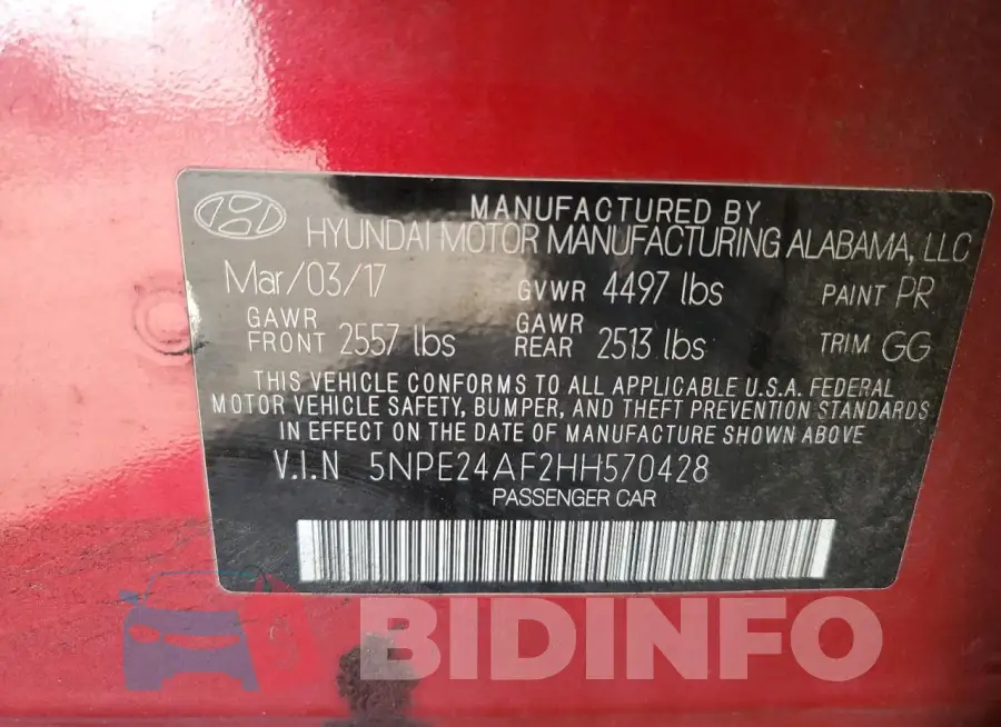5NPE24AF2HH570428 Photo# 12