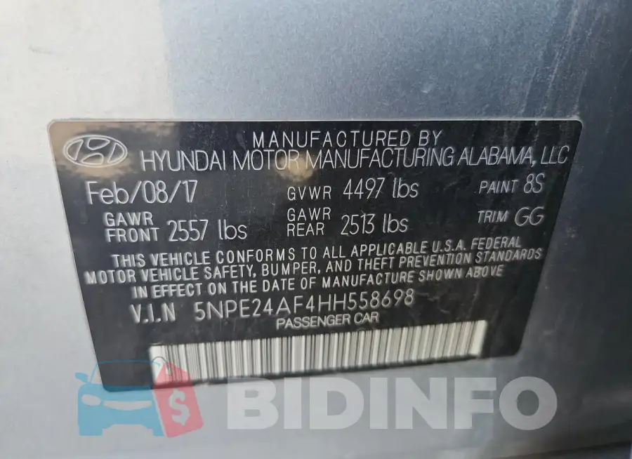5NPE24AF4HH558698 Photo# 13