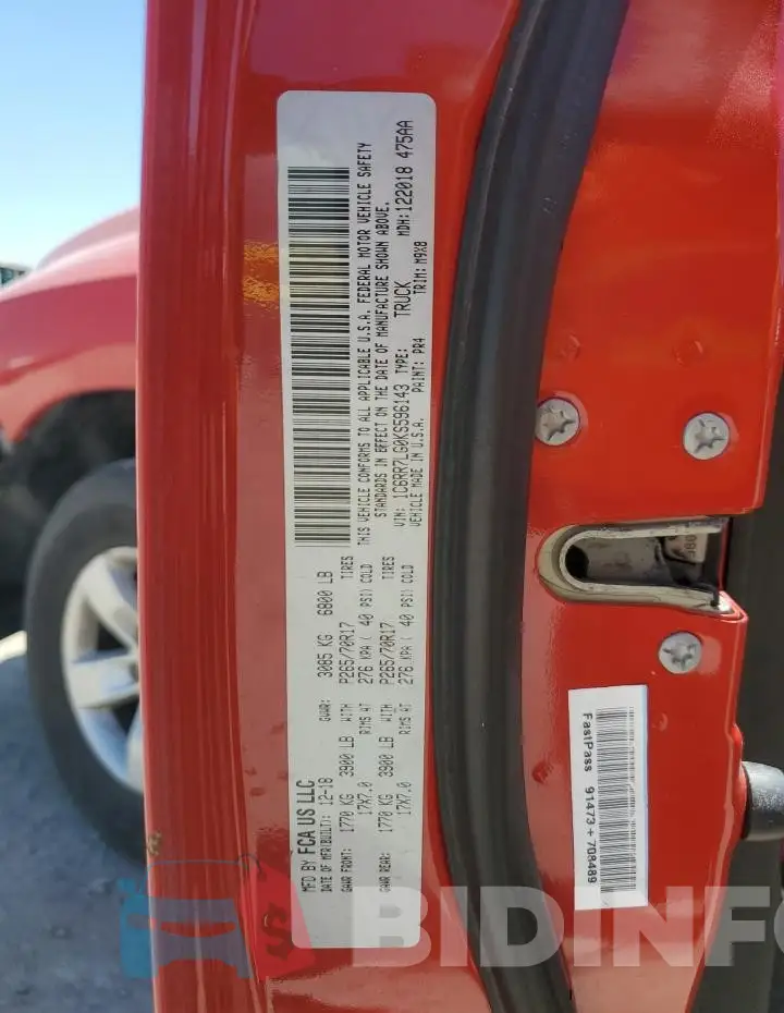 1C6RR7LG0KS596143 Photo# 12