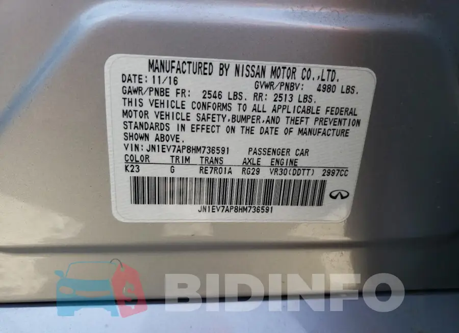 JN1EV7AP8HM736591 Photo# 12
