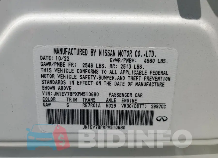 JN1EV7BPXPM510680 Photo# 13