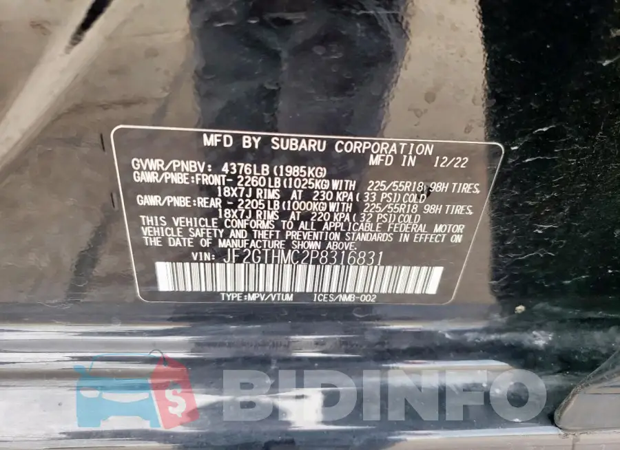 JF2GTHMC2P8316831 Photo# 10