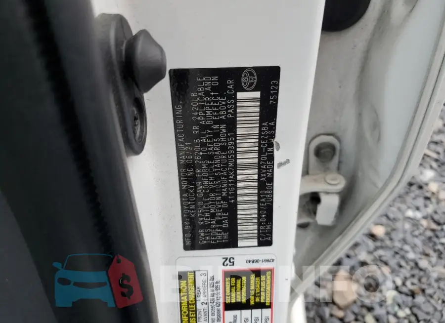 4T1G11AK7MU593951 Photo# 12