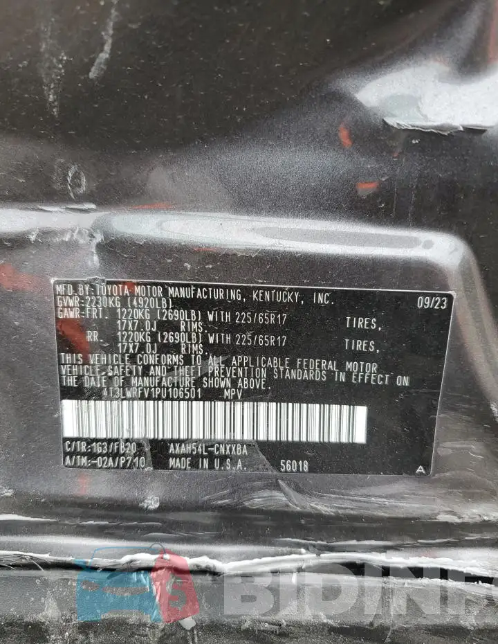 4T3LWRFV1PU106501 Photo# 13